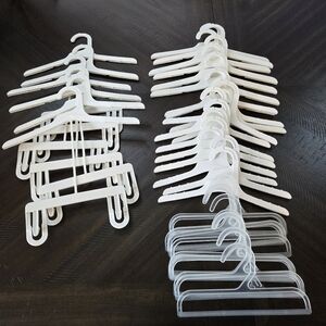 Set Of 36 Various Size Children Hangers Outfits Pants Leggings Shirt